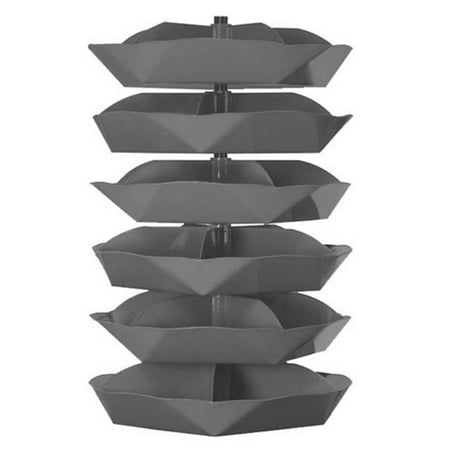 Rotabin Revolving Shelves - 44 in. Storage Rotabin Storage 6 Shelf No.95, Gray