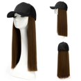 thumbnail image 1 of Visières Casquette de Baseball Cheveux Raides Coiffure Perruque Réglable Chapeau Attaché Cheveux Longs Synthétiques, 1 of 4