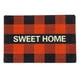 thumbnail image 1 of Tapete Naranja/Negro "Sweet Home" 40x60 Cm, 1 of 2