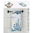 thumbnail image 7 of Coastal Sea Turtle Bath Towels for Bathroom Set,Luxury Microfiber Towels Gifts for Women,Quick Dry Beach Kitchen Hand Hair Face Towel and Dish Washcloth,Summer Ocean Coral Conch Yoga Towels+Set, 7 of 7