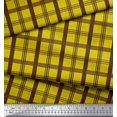 thumbnail image 2 of Soimoi Japan Crepe Satin Fabric Check Check Print Sewing Fabric Yard 42 Inch Wide, 2 of 5