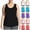Black, variant on GERsome Women's Plus Size Tank Tops Solid Color Crewneck Sleeveless T-Shirts Summer Loose Fit Yoga Workout Gym Tops L-5XL