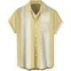 thumbnail image 3 of Camisas casuales lisas a rayas para hombres, ropa con estampado 3D, camisas hawaianas de playa, blusas Y2K de manga corta, ropa vintage, blusa con solapa, 3 of 5