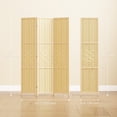 thumbnail image 3 of HOMCOM 3-Panel Room Divider, 5.6 FT Wall Divider, Natural Wood, 3 of 10