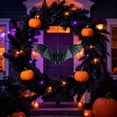thumbnail image 4 of Realistic Black Bats Ornament Plastic Bats Wall Mount Decor Spooky Halloween Decor for Front Door Window Wall Porch Party Layout, 4 of 6