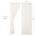 thumbnail image 5 of VHC Brands Simple Life Flax Cotton Linen Window Panel Set, White (2 Panels), 5 of 8