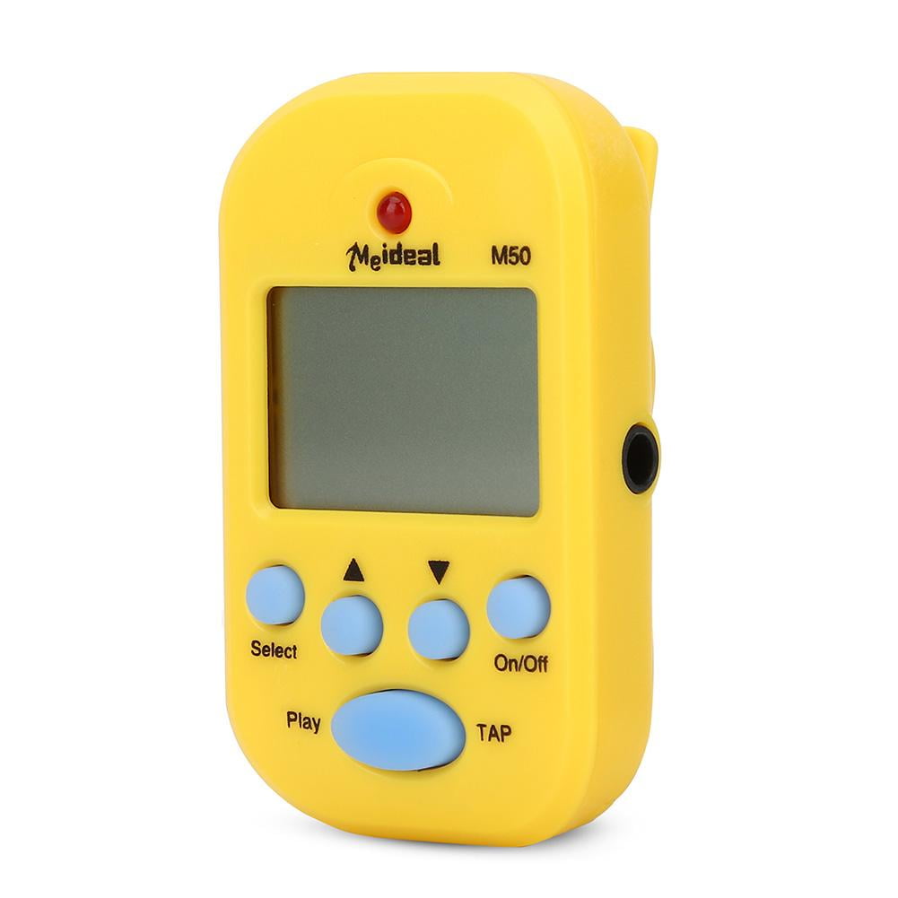 Tebru Digital Metronome, Mini Digital Beat Tap M50 Tempo Metronome Clip Musical Instruments