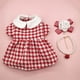 thumbnail image 1 of Cat and Dog Dress Autumn Winter New Woolen Coat Black Red Plaid Princess Skirt +Necklace + Corsage Warm Pet Clothing ShopWise Round, 1 of 12