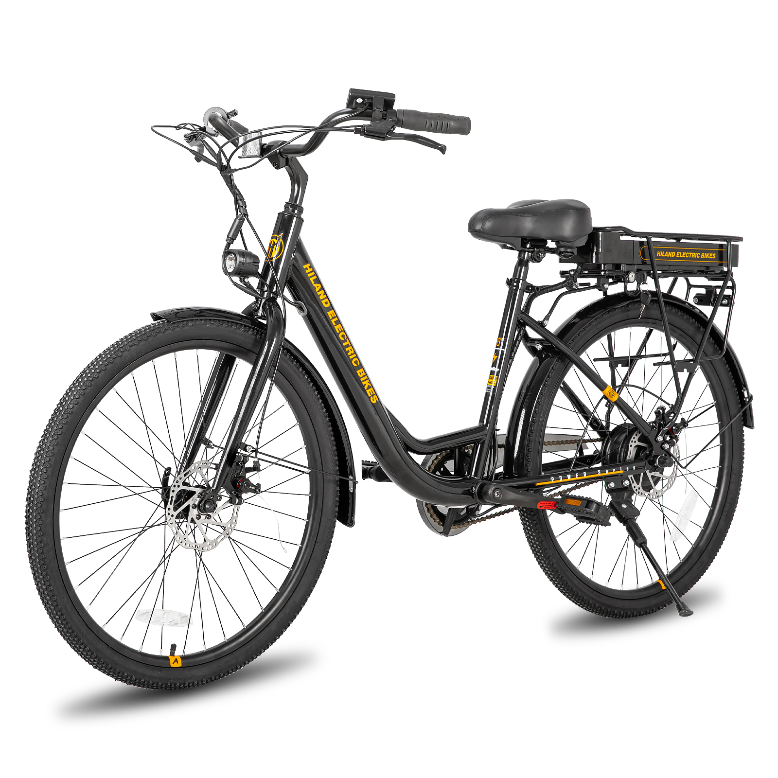 Hiland 26" Cruiser Electric Bike for Adults, 36V Removable Battery, 500W E-Bike Motor 20mph, LCD Display, Black