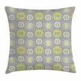 thumbnail image 1 of Grey and Yellow Throw Pillow Cushion Cover, Light Grey Backdrop with Indian Inspired Flowers Ivy Image, Decorative Square Accent Pillow Case, 24 X 24 Inches, Mustard Yellow and White, by Ambesonne, 1 of 1