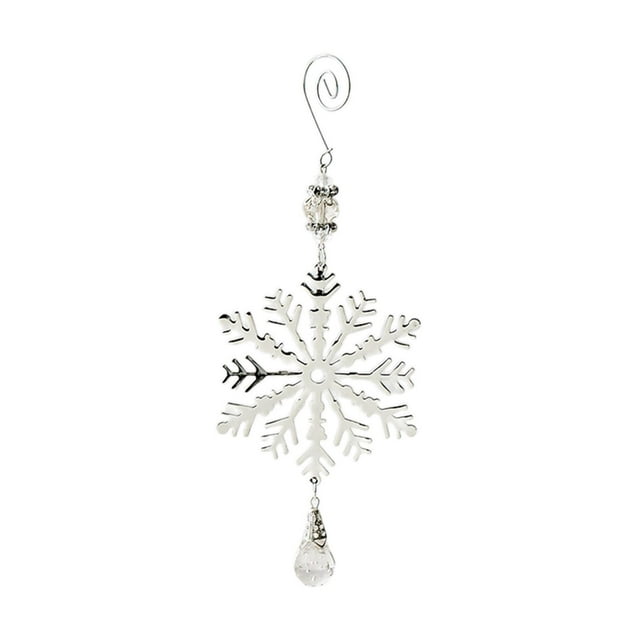 Adorno navideño colgante de hierro Strade Fareast Limited con copos de nieve