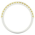 thumbnail image 5 of 0.285 ctw Wedding Band for Women - 14K White Gold Simulated Yellow Diamond Stackable Eternity Ring, 5 of 6