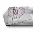 thumbnail image 3 of Virgo Soft Flannel Fleece Throw Blanket, Pink Colored Horoscope August 24th and September 24th Vintage Design Image, Cozy Plush for Indoor and Outdoor Use, 70" x 90", Pink White, by Ambesonne, 3 of 6