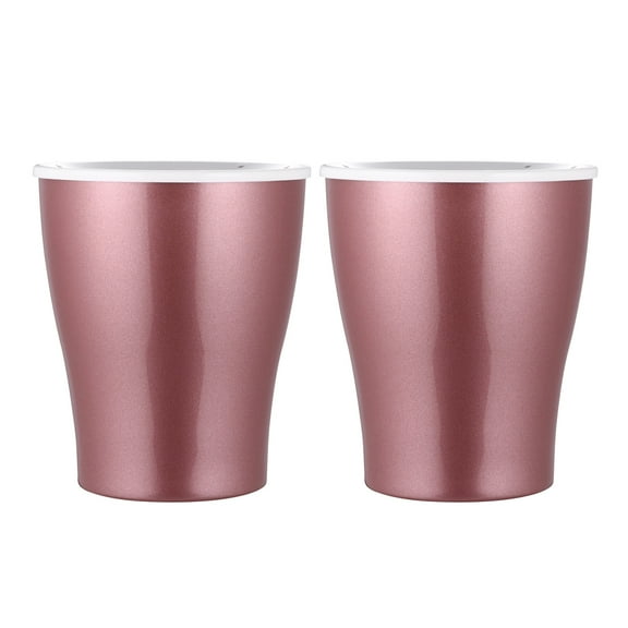 FONDOTIN 2Pcs Planter Flower Pots with Self Watering for Outdoor Use in Rose Gold 13x15x9cm