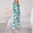 thumbnail image 3 of Goofa Cartoon Funny Goose Printed Women’s 2 Piece Pajama Set Super,Pajamas Women's Long Sleeve Sleepwear Soft Button Down Loungewear Pjs Lounge Set Nightwear-, 3 of 9