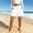 White, variant on Delayuji Women's Short Solid Color Loose Breathable Elastic Tie Up Cotton Linen Shorts For Women Summer
