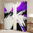 thumbnail image 2 of Manfei Purple Abstract Splatter Curtains Pack of 2 (42x84 Each), Chic Geometric Ombre Curtains Blackout, Watercolor Artwork Bedroom Curtains, Window Curtains Room Decor, 2 of 6
