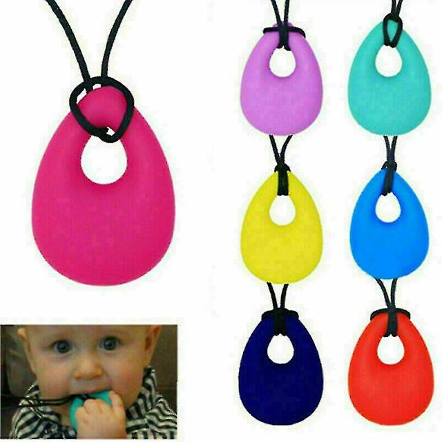 Autism Chewy Necklace - Kids Baby Chewie Sensory Chew Asd Adhd Tear Drop Spd