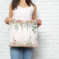 thumbnail image 2 of Spring Floral Pillow Covers 18x18 Inch Decorative Throw Pillow Cover, Watercolor Roses Eucalyptus Leaves Botanical Sofa Pillowcases Accent Cushion Case Home Decor Bedroom Living Room, 2 of 6