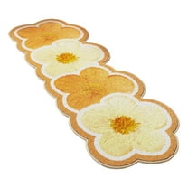 Hiroekza Floral Bedroom Runner Rug for Women - Super Soft Suede Polyester Skin Friendly Non-Slip Washable Bedside Rugs - For Bedroom Living Room - Cute Plush Area Rug