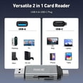 thumbnail image 6 of SD Card Reader USB C, High-Speed Dual Slot Memory Card Reader, USB 3.0 to Micro SD Card Adapter for SD/MicroSD/SDHC/SDXC/MMC, Compatible with iPhone 16, MacBook Pro/Air, iPad Pro, Galaxy, 6 of 7