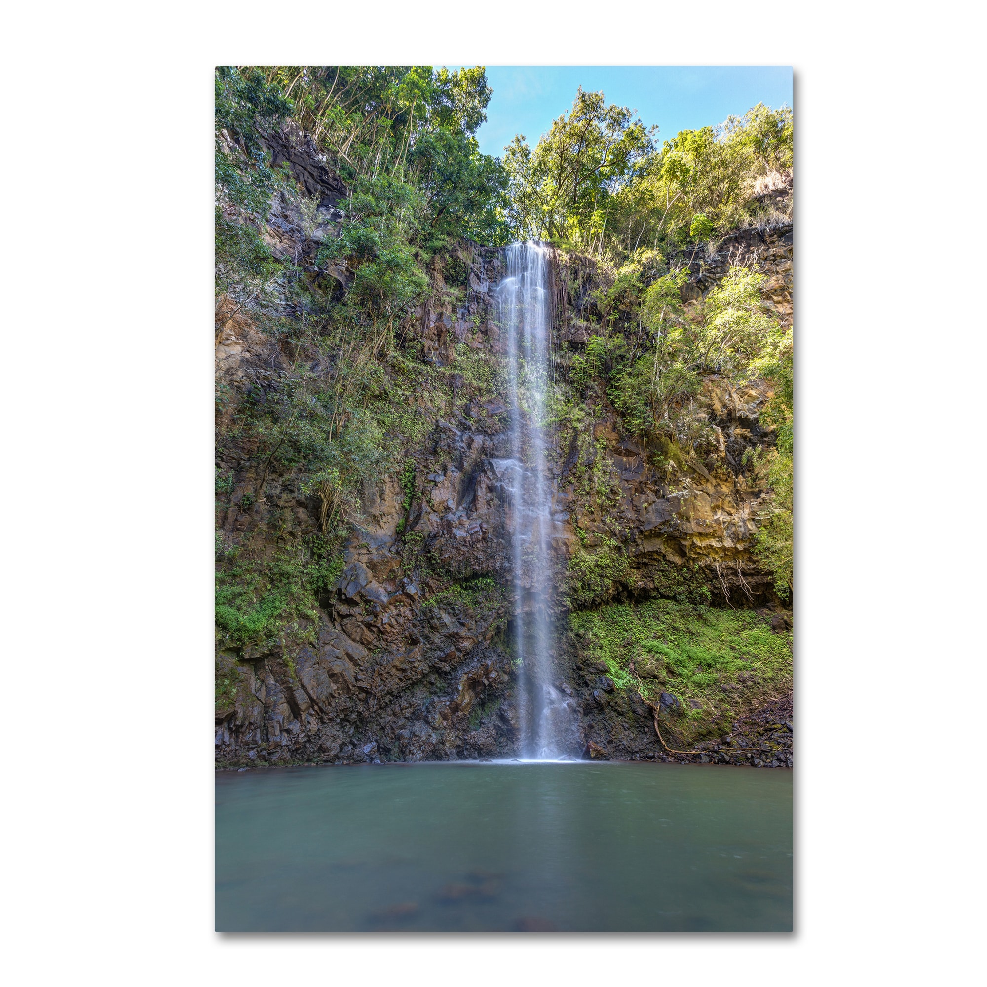 Trademark Fine Art 'Secret Falls' Canvas Art by Pierre Leclerc