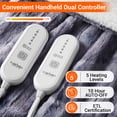 thumbnail image 4 of TacleeKii Heated Blanket King Size 90" x 100", Fast Heating Electric Blankets with 5 Heating Levels & 10 Hours Auto Off, ETL Certified Machine Washable, Gray, 4 of 9