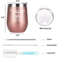 thumbnail image 2 of Sister Gifts-A Badass Sister Wine Tumbler for Women, Funny Christmas Birthday Gifts for Sister Soul Sister in Law Sister Friends, Stainless Steel Insulated Tumbler with Lid(12oz, Rose Gold), 2 of 6