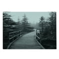 thumbnail image 2 of Landscape Cutting Board, Pathway in Wilderness with Pine Trees Czech Republic Dramatic Scene Nature, Decorative Tempered Glass Cutting and Serving Board, Large Size, Black and White, by Ambesonne, 2 of 3
