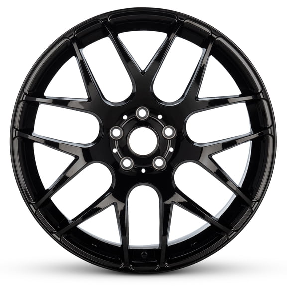 Romac Radium 19 Inch, 5 x 112 Bolt Pattern, 45 mm Offset, 73.1 mm Hub - Gloss Black Alloy Rim