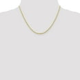 thumbnail image 4 of 10K Yellow Gold Rope Chain Styles Necklace 2 mm Diamond-Cut Lightweight 18 inch, 4 of 4