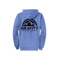 thumbnail image 2 of Gravity Outdoor Co. Zip-Up Hoodie - CarolIna Blue - Black Logo - Small, 2 of 2