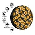 thumbnail image 4 of Yiaed Black Marble Pattern Sunflower Print Tire Wheel Cover, Waterproof Spare Tire Cover Fit for Jeep, Truck,Trailer, RV, SUV, Camper and Most Vehicle-17 inch, 4 of 6