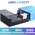 thumbnail image 2 of Caja de almacenamiento de tarjetas UAONO para tarjetas coleccionables de piel sintética de más de 1800, 2 of 7