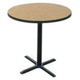 thumbnail image 1 of Round Bar Table in Medium Oak (42 in. Top/33 in. Base/White), 1 of 2