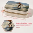 thumbnail image 5 of Surf Velvet Travel Organizer with Removable Compartment - Portable Jewelry Necklace Organizer Box - Gift, 5 of 7
