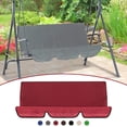 thumbnail image 2 of LINMOUA Non Slip Anti-fading Waterproof Bench Swing Seat Cushion, Black, Solid Print Chair Pad, 2 of 6