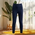 thumbnail image 5 of VBVC Women's Ribbed Knit High Waist Yoga Leggings , Button Detail Workout Pants For Women , Ladies' Stretch Activewear Bottoms, S-2XL, 5 of 5