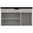 thumbnail image 3 of vidaXL Shoe Bench with Cushion Concrete Grey 80x30x47 cm Engineered Wood, 3 of 5