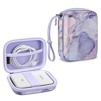 Fintie Protective Case for Canon Ivy Mini/Canon Ivy 2 Mini/Ivy CLIQ/Ivy CLIQ / Ivy CLIQ2/ Ivy CLIQ 2 Instant Camera Photo Printer - Shockproof Hard Shell Carrying Case, Lilac Marble