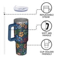 thumbnail image 4 of OBREWU Pioneer Flower Tumbler with Handle and Lid,Pioneer Flower 40oz Double Wall Vacuum Insulated Tumbler,Cups Gift for Women and Men, 4 of 7
