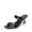 BLACK, variant on Women's Low Kitten Heels Square Toe Two Strap Heeled Sandals Dress Casual Summer Mules Shoes