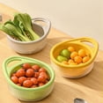 thumbnail image 4 of Hollow Drain Basket Kitchen Multifunctional Double-Layer Fruit and Vegetable Portable Basket Kitchen Storage D, 4 of 5