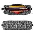 thumbnail image 2 of Yiaed simple white Snowflake Print Leather Pencil Case - Leather Pen Pencil Holder - Elegant & Practical Pencil Pouch for Work & Office, 2 of 7