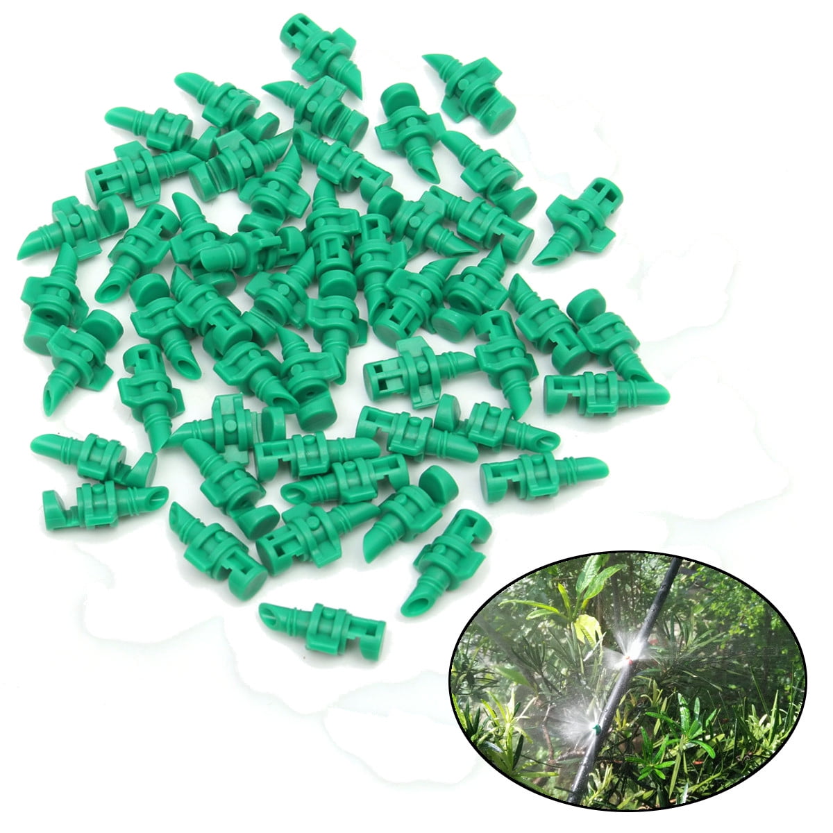 50Pcs Micro Garden Lawn Water Spray Misting Nozzle Sprinkler Irrigation System by