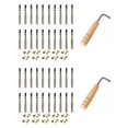 thumbnail image 1 of 40 Pcs Tuning Pin Nails and 40Pcs Rivets,with L-Shape Tuning Wrench,For Lyre Harp Small Harp Musical Stringed Instrument,2 x Tuning wrench 40 x String Pin Nails 40 x Rivet, 1 of 8