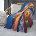 thumbnail image 2 of PHELIKA Ocean Waves Beach Sand Seaside Sunrise 04 All Season Soft Throw Blanket Lightweight Flannel Fleece Blankets 50"x40", 2 of 8