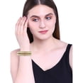 thumbnail image 4 of Efulgenz Beaded Bangles Faux Pearl Antique Boho Kundan Bangle Crystal Bracelet Bridal Wedding Party Statement Jewelry for Women (2 Pcs) Size 2.8, 4 of 6