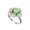 Yellowgreen gradient, variant on Ring Niche Design Three Dimensional Geometric Simplicity Copper Ring For Women Elegant Fashion Accessory Quartz