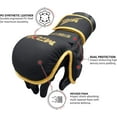 thumbnail image 3 of MRX MMA Grappling Gloves 7 OZ Boxing Punching Glove Mitts Black Golden S/M, 3 of 8